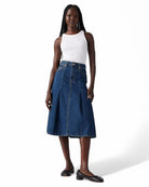 Gonna Midi Plissettata in Denim-LEVI'S-Gonne-Vittorio Citro Boutique