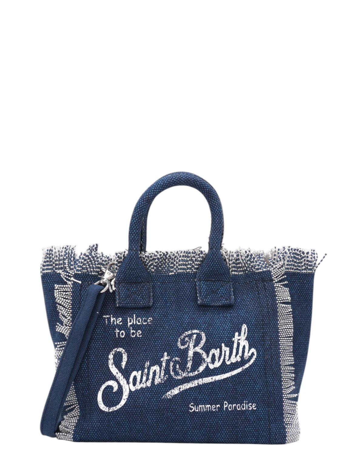 Borsa Mini Vanity in Tela di Cotone Blu Jeans-Mc2 Saint Barth-Borse a mano-Vittorio Citro Boutique