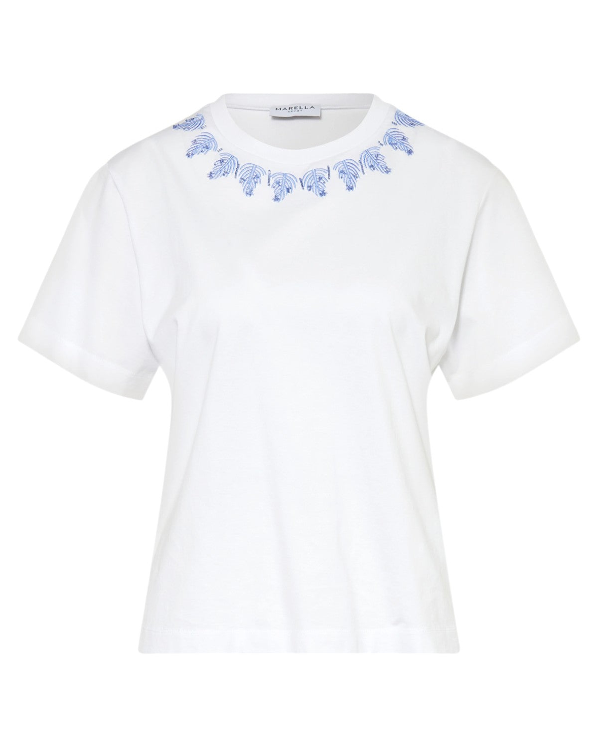 T-shirt in Puro Cotone con Dettaglio Ricamato-T-shirt-Marella-Vittorio Citro Boutique