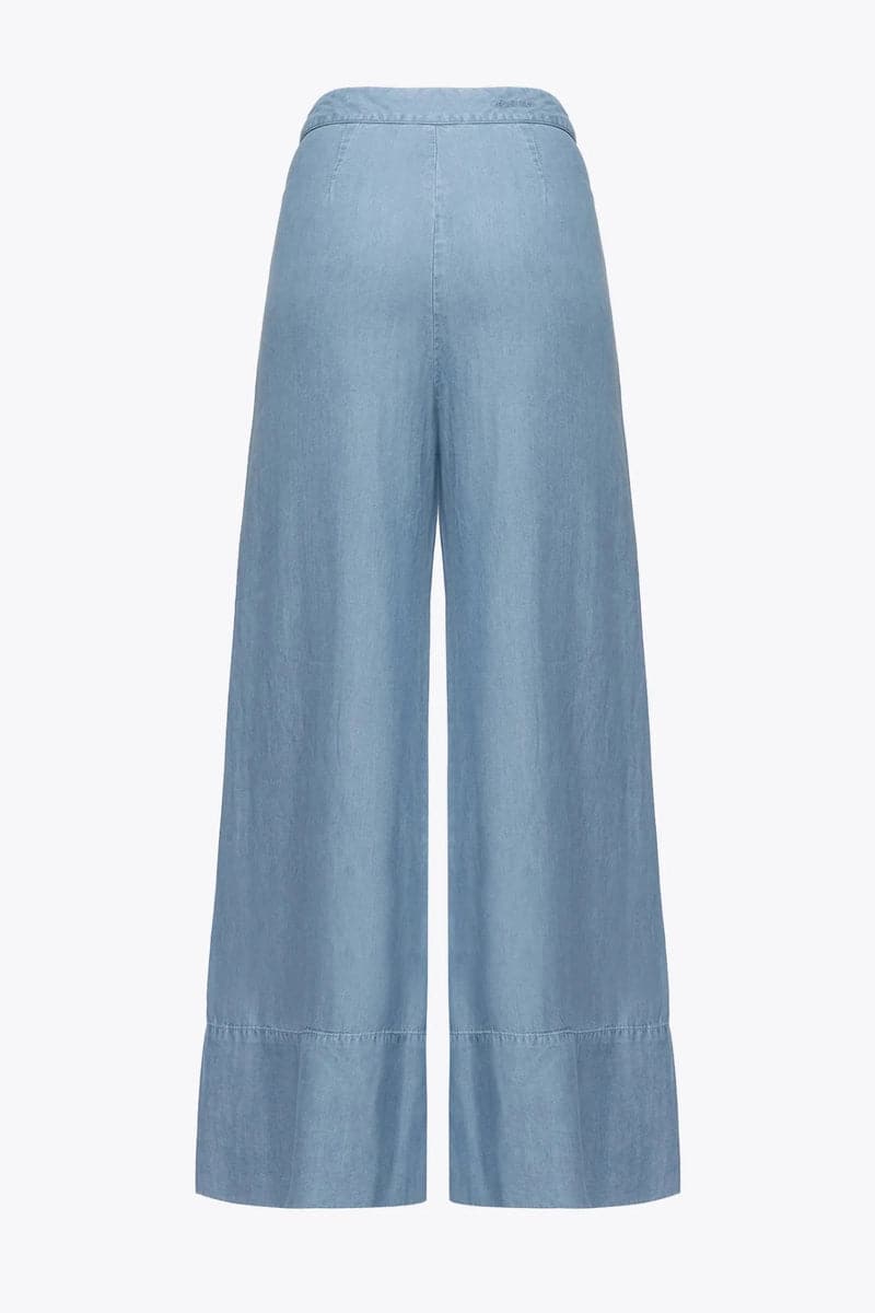 PANTALONI WIDE-LEG DENIM LYOCELL-Pinko-Jeans-Vittorio Citro Boutique