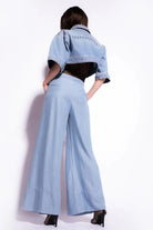 PANTALONI WIDE-LEG DENIM LYOCELL-Pinko-Jeans-Vittorio Citro Boutique