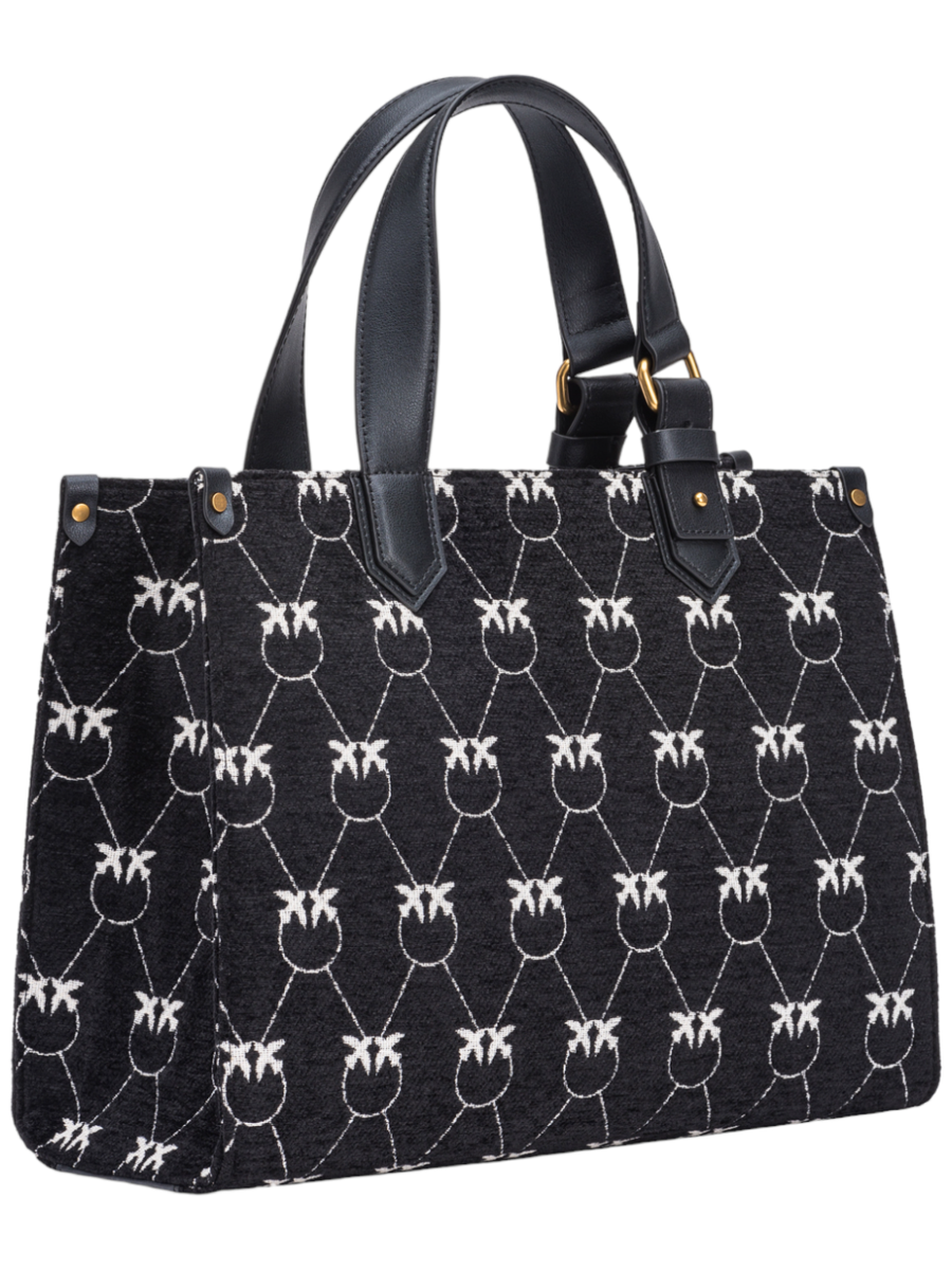 Borsa shopper box jacquard monogram-Pinko-Borse a mano-Vittorio Citro Boutique