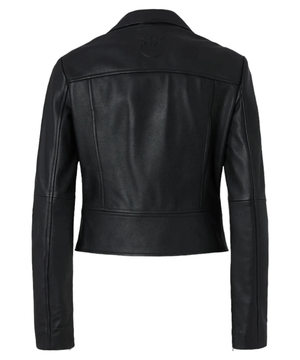 Giacca biker corta in nappa con zip-Pinko-Giacche-Vittorio Citro Boutique