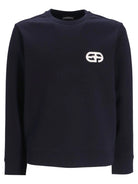 Felpa in Cotone Misto con Logo Emporio Armani-Emporio Armani-Felpe-Vittorio Citro Boutique