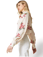 Blusa in crêpe a fiori-Twinset-Camicie-Vittorio Citro Boutique