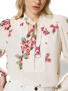 Blusa in crêpe a fiori-Twinset-Camicie-Vittorio Citro Boutique