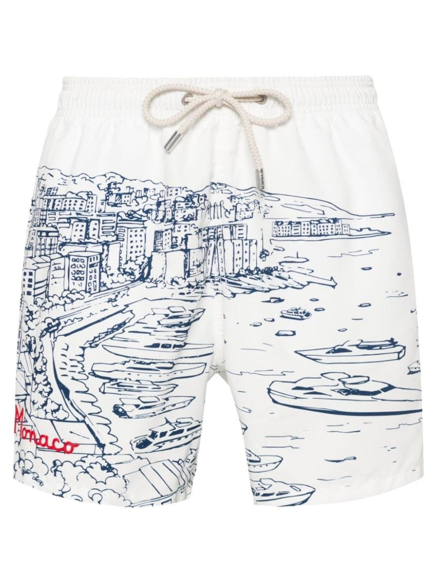 Costume da Bagno Uomo Gustavia Stampa Monaco-Mc2 Saint Barth-Costumi da bagno-Vittorio Citro Boutique