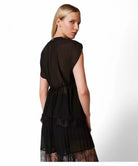 Top in Jersey e Georgette con Pizzo e Pieghe-Twinset-Top-Vittorio Citro Boutique