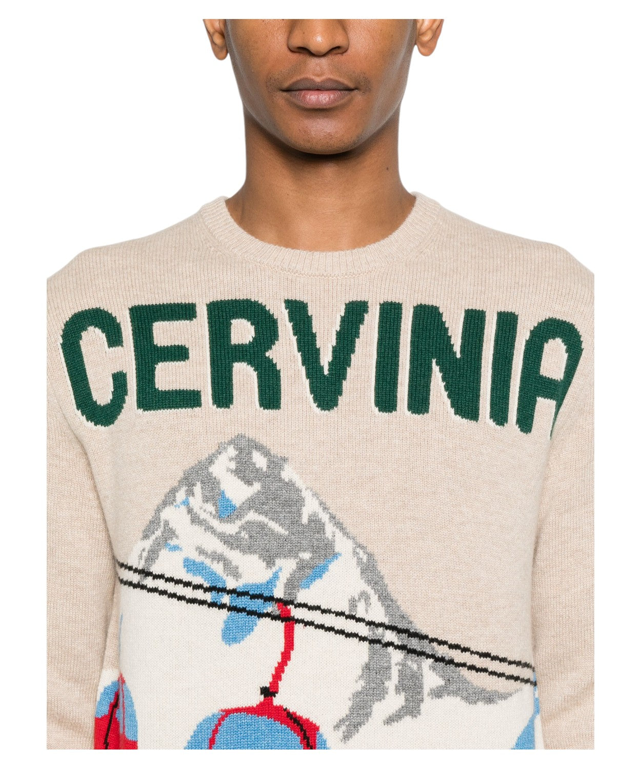 Maglione Heron Postcard Cervinia Beige-Mc2 Saint Barth-Maglieria-Vittorio Citro Boutique