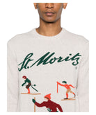 Maglione St Moritz Skier Bianco Effetto Melange con Intarsio-Mc2 Saint Barth-Maglieria-Vittorio Citro Boutique