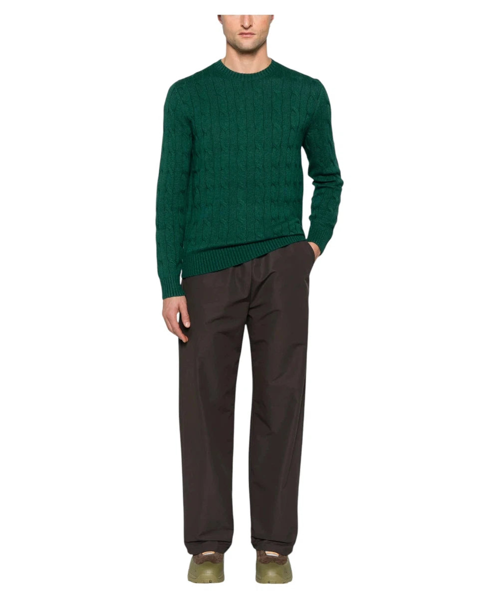 Maglione Girocollo Regent in Misto Cashmere Verde-Mc2 Saint Barth-Maglieria-Vittorio Citro Boutique