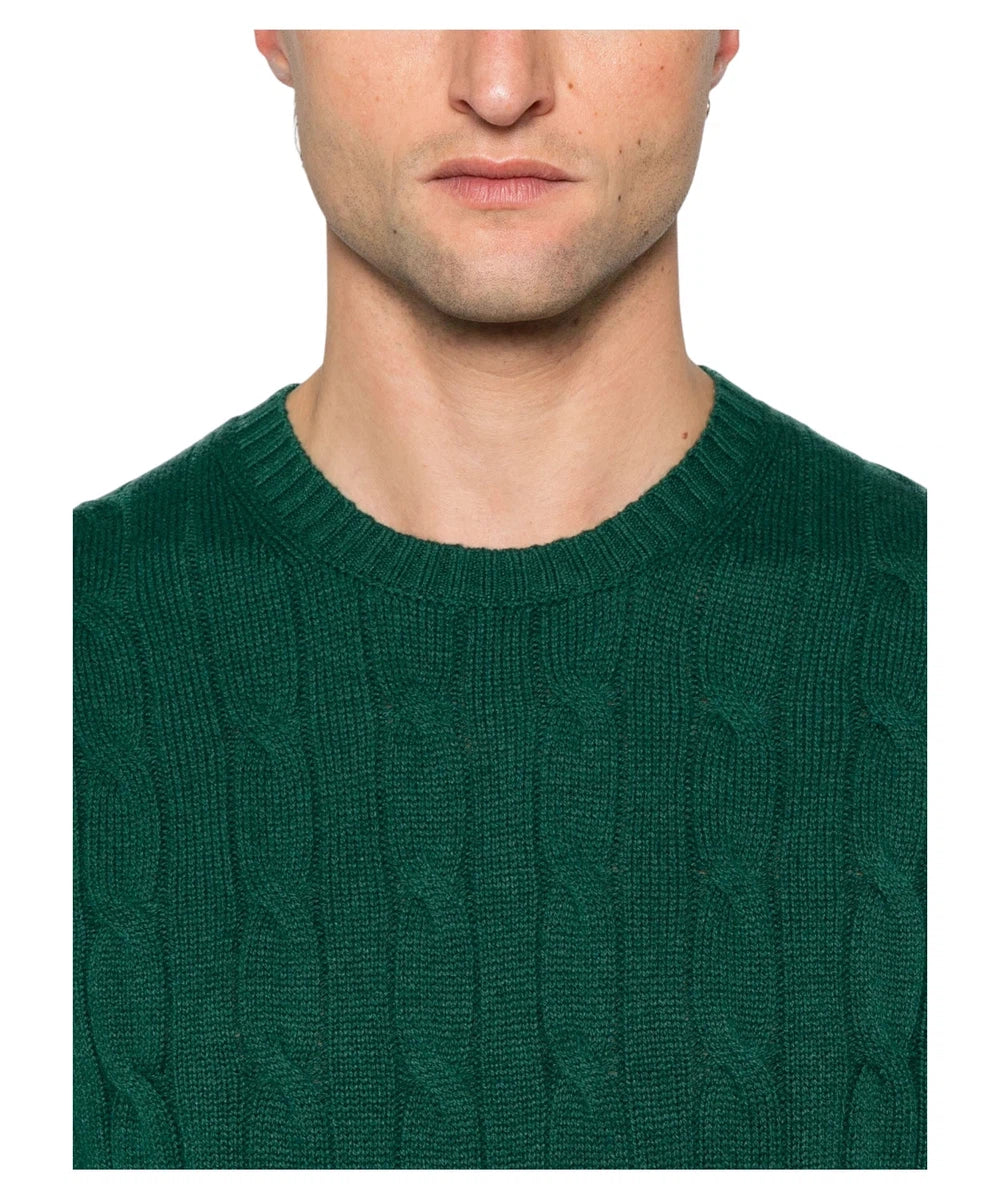 Maglione Girocollo Regent in Misto Cashmere Verde-Mc2 Saint Barth-Maglieria-Vittorio Citro Boutique