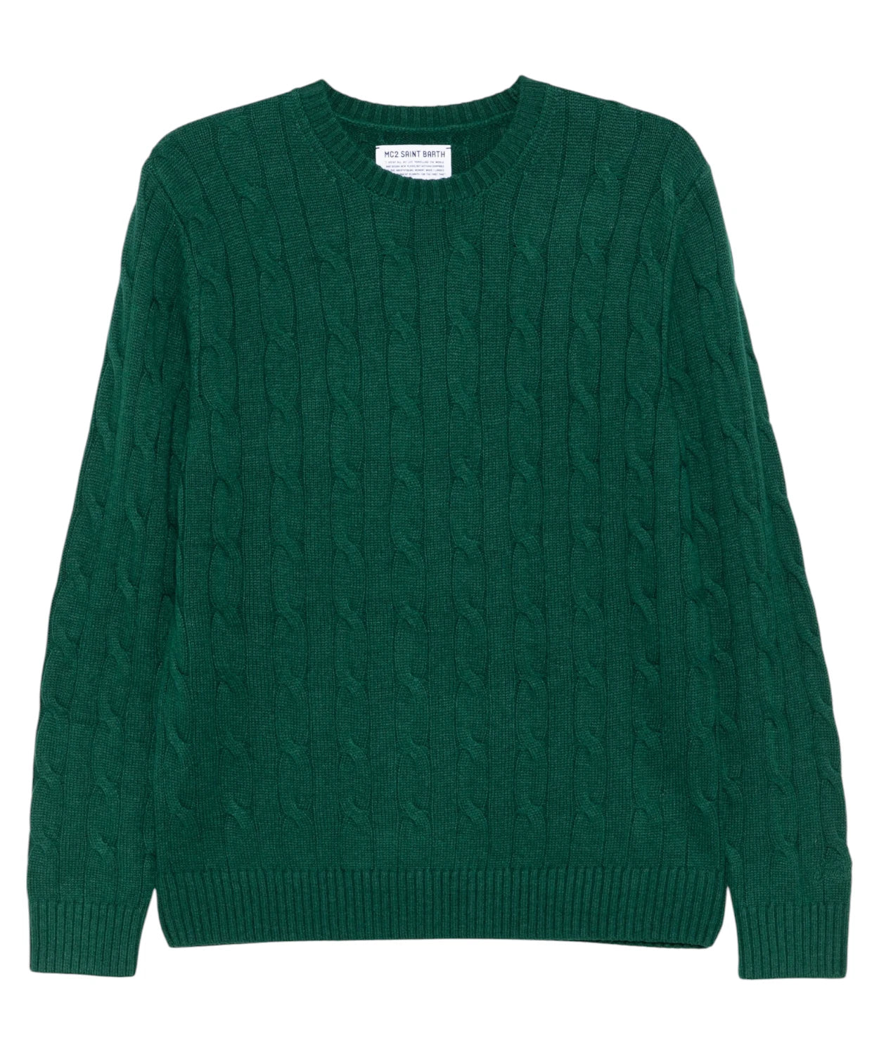 Maglione Girocollo Regent in Misto Cashmere Verde-Mc2 Saint Barth-Maglieria-Vittorio Citro Boutique