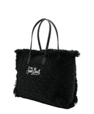 Borsa Vanity in maglia nera intrecciata-Mc2 Saint Barth-Borse a spalla-Vittorio Citro Boutique