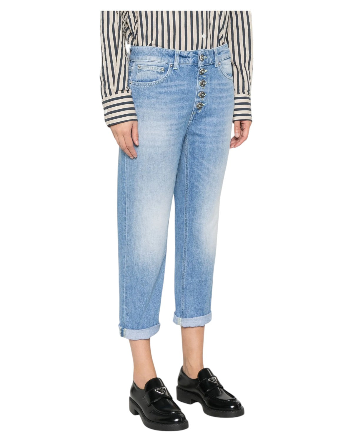 Jeans Koons Dondup Azzurro in Cotone 100%-Dondup-Jeans-Vittorio Citro Boutique