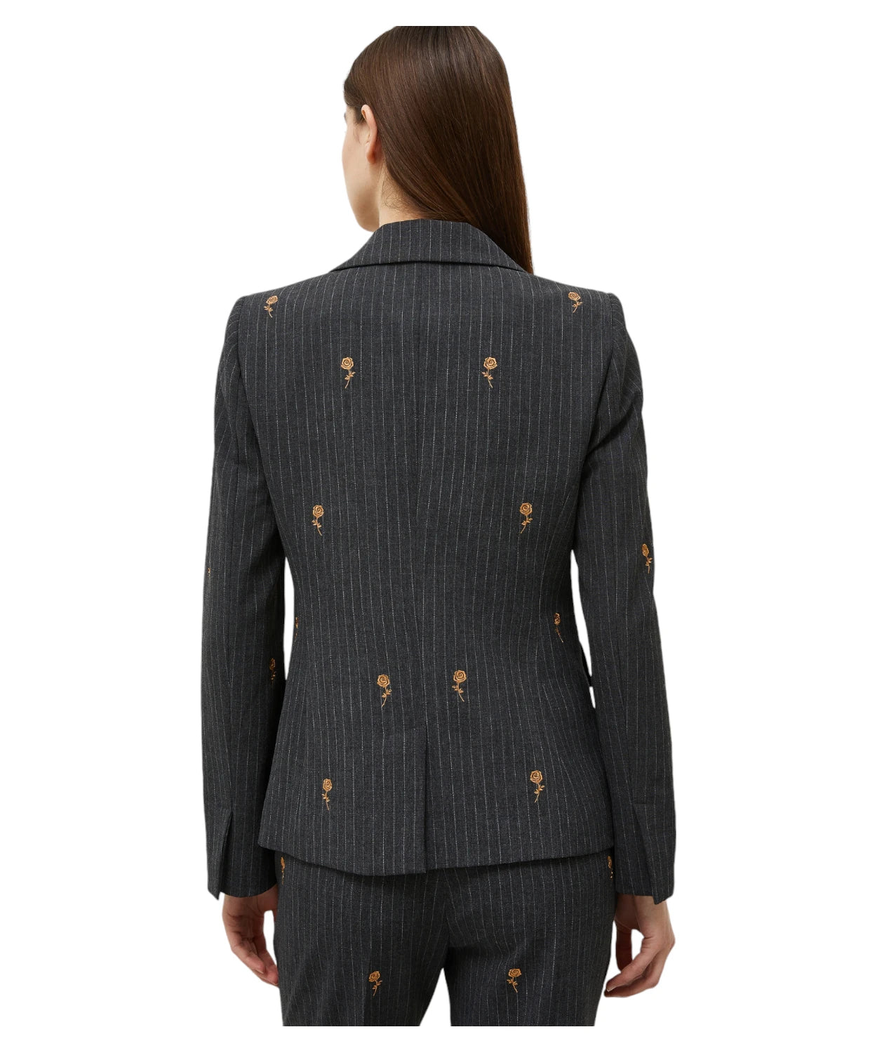 Blazer Edera Doppio Petto con Ricami Floreali-Marella-Giacche-Vittorio Citro Boutique