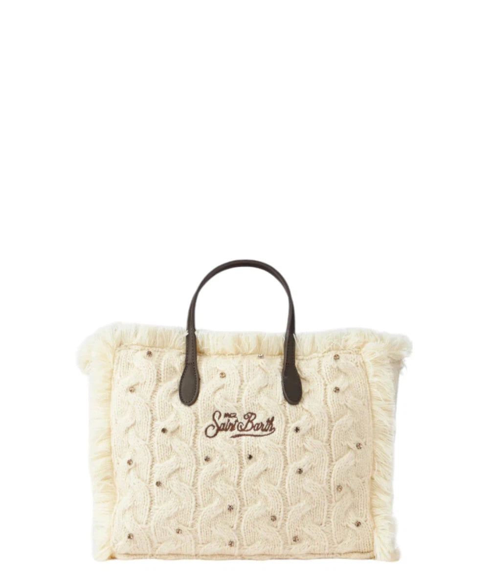 Borsa Colette Tricot con Strass Saint Barth-Mc2 Saint Barth-Borse a mano-Vittorio Citro Boutique