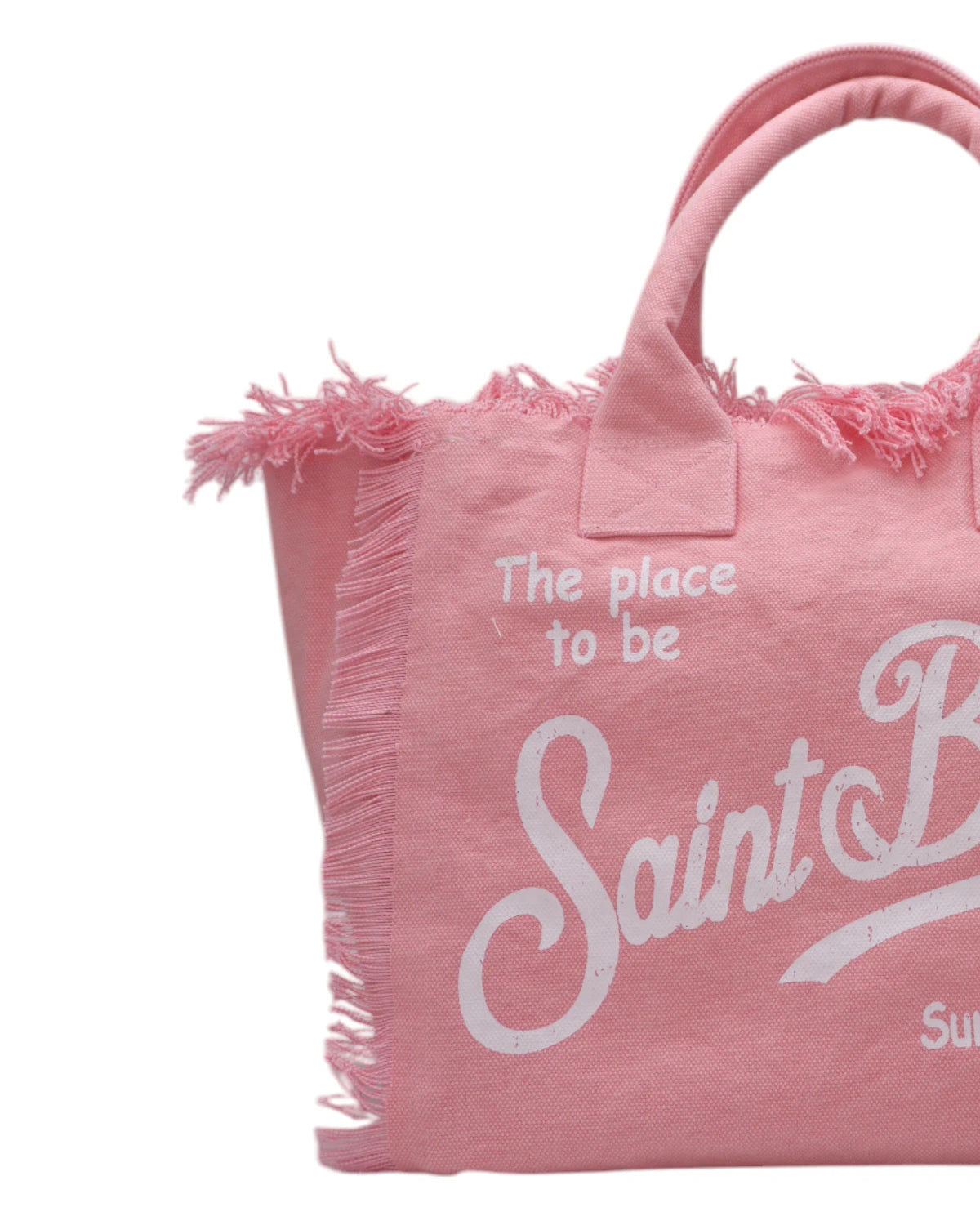 Borsa Tote Vanity in Tela di Cotone Rosa-Mc2 Saint Barth-Borse a mano-Vittorio Citro Boutique