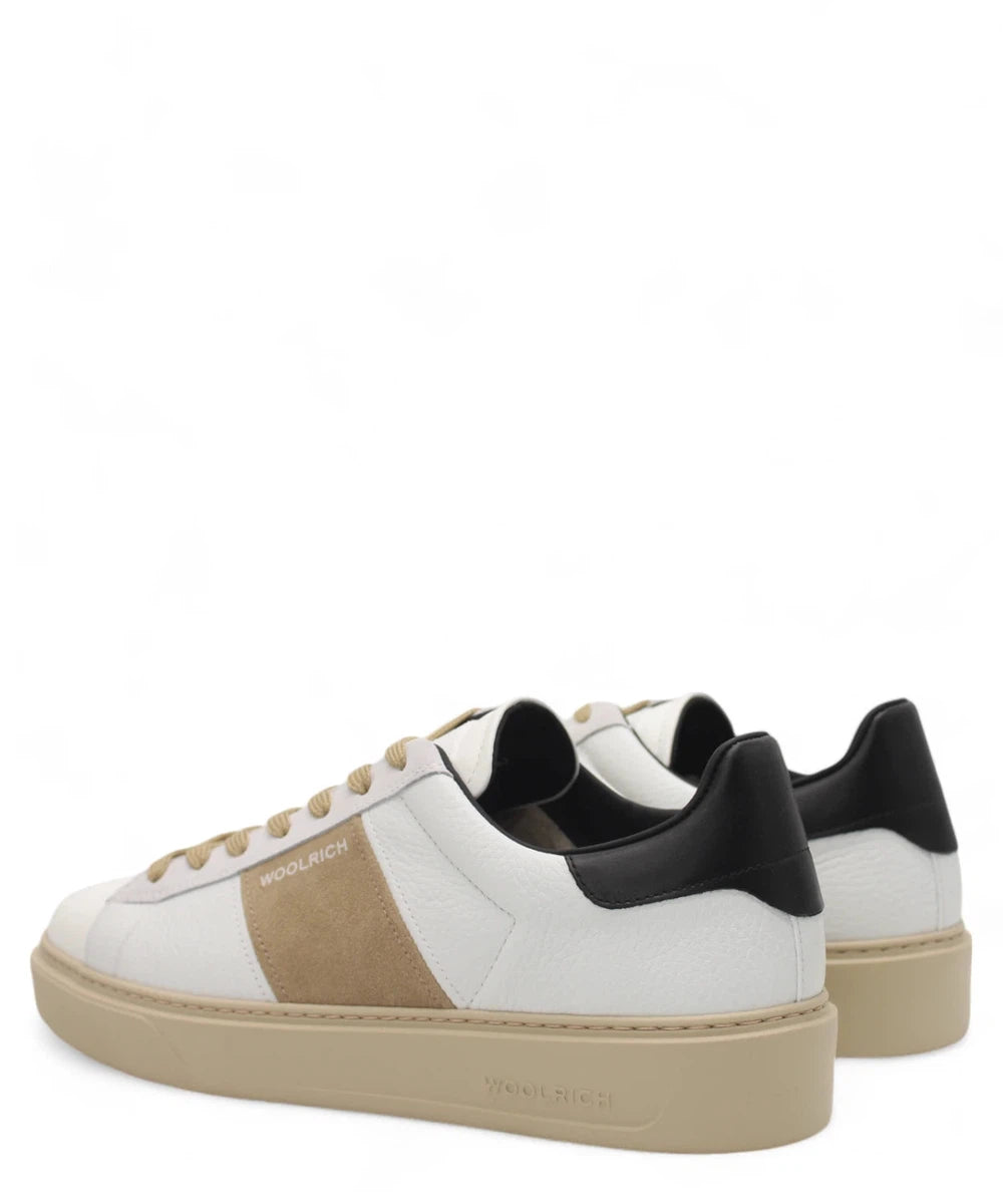 Sneakers in Pelle con Dettagli in Camoscio-Woolrich-Sneakers-Vittorio Citro Boutique