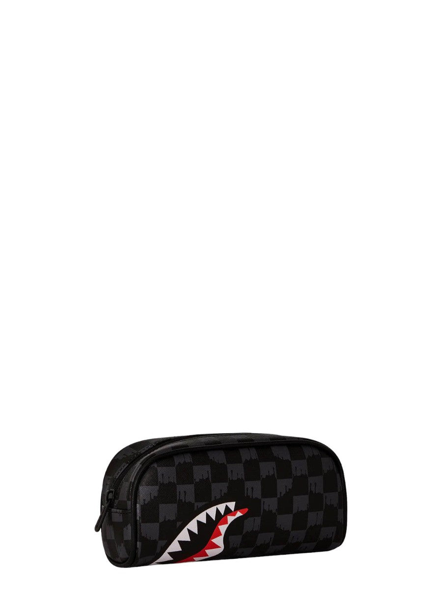 Drip check shark pencil pouch-Sprayground-Pochette-Vittorio Citro Boutique