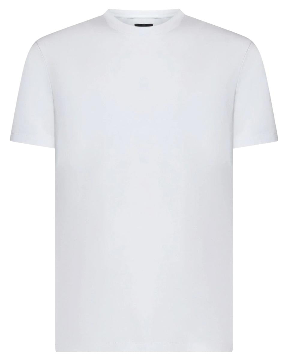 T-shirt in jersey stretch di viscosa con logo Aquila sul fondo.-T-shirt-Emporio Armani-Vittorio Citro Boutique