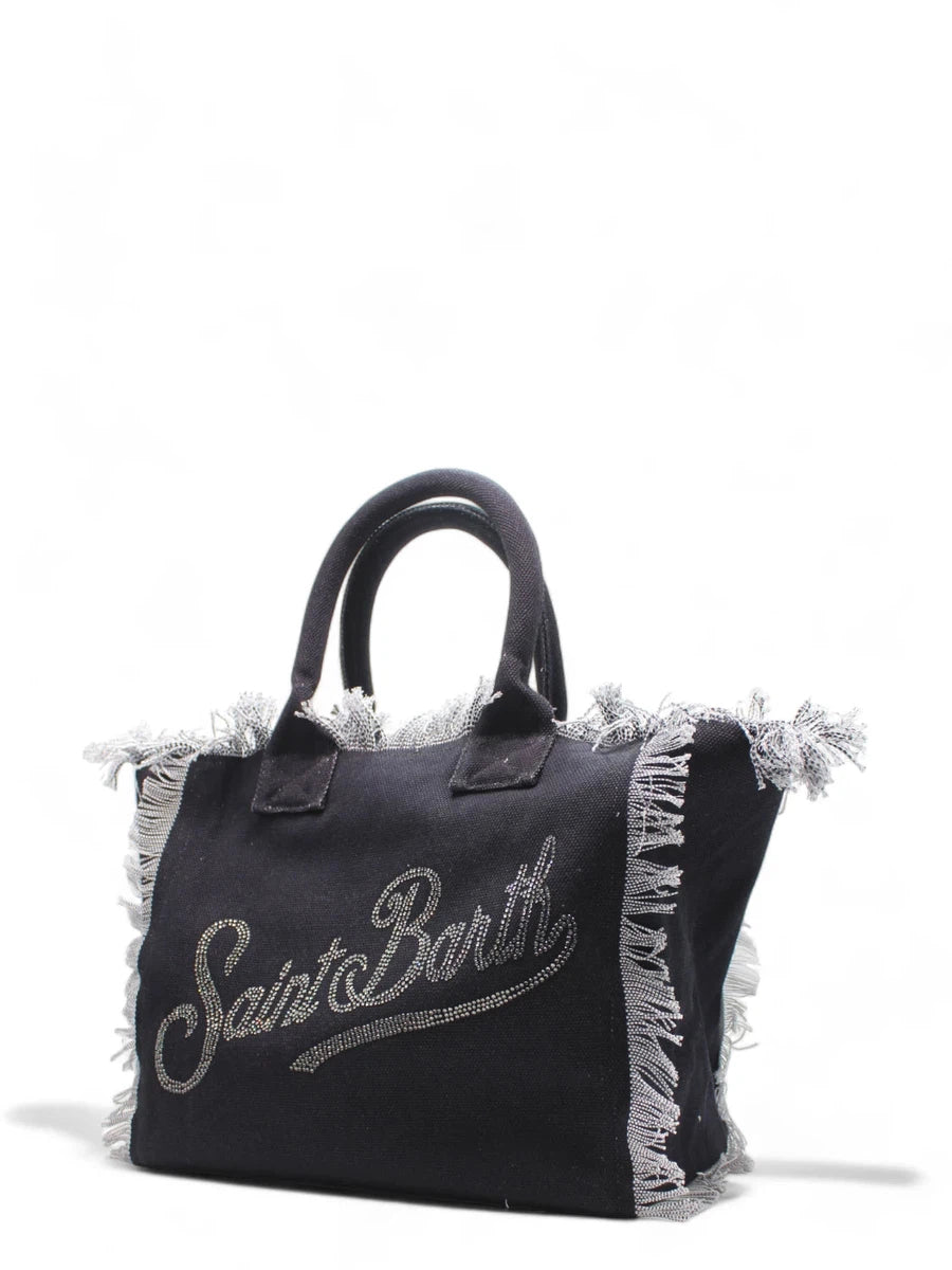 Borsa Colette in Tela di Cotone Denim Nero-Mc2 Saint Barth-Borse a mano-Vittorio Citro Boutique