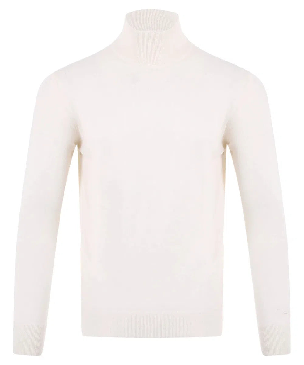 Maglione Dolcevita Bond in Misto Cashmere Bianco-Mc2 Saint Barth-Maglieria-Vittorio Citro Boutique