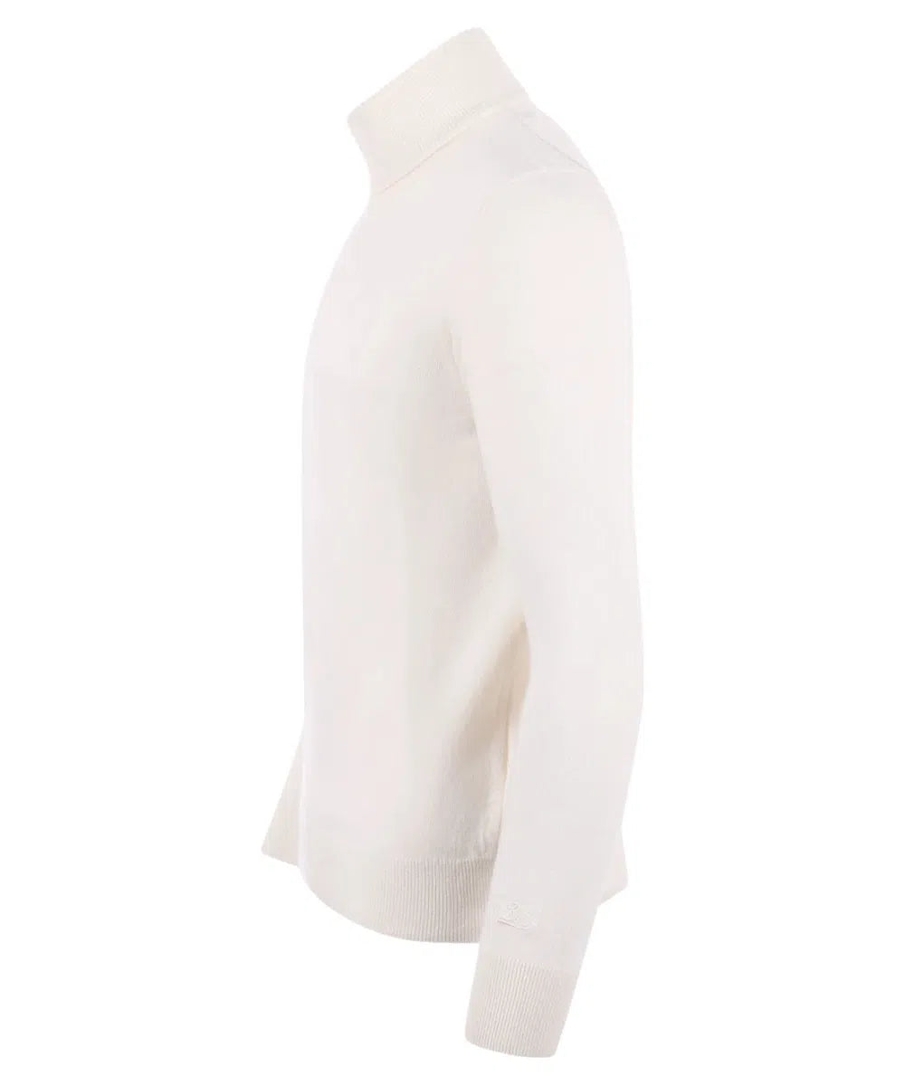 Maglione Dolcevita Bond in Misto Cashmere Bianco-Mc2 Saint Barth-Maglieria-Vittorio Citro Boutique