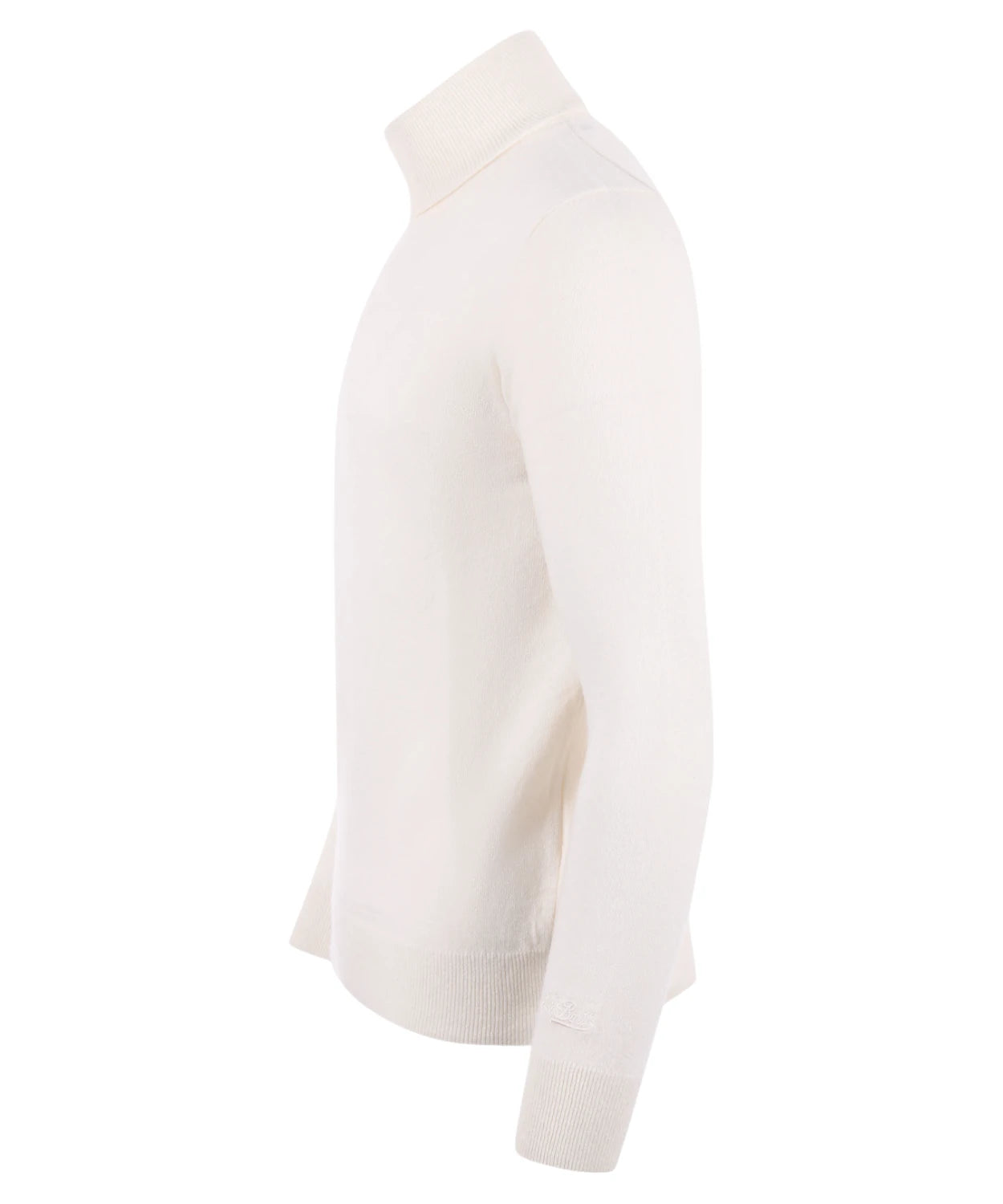 Maglione Dolcevita Bond in Misto Cashmere Bianco-Maglieria-Mc2 Saint Barth-Vittorio Citro Boutique