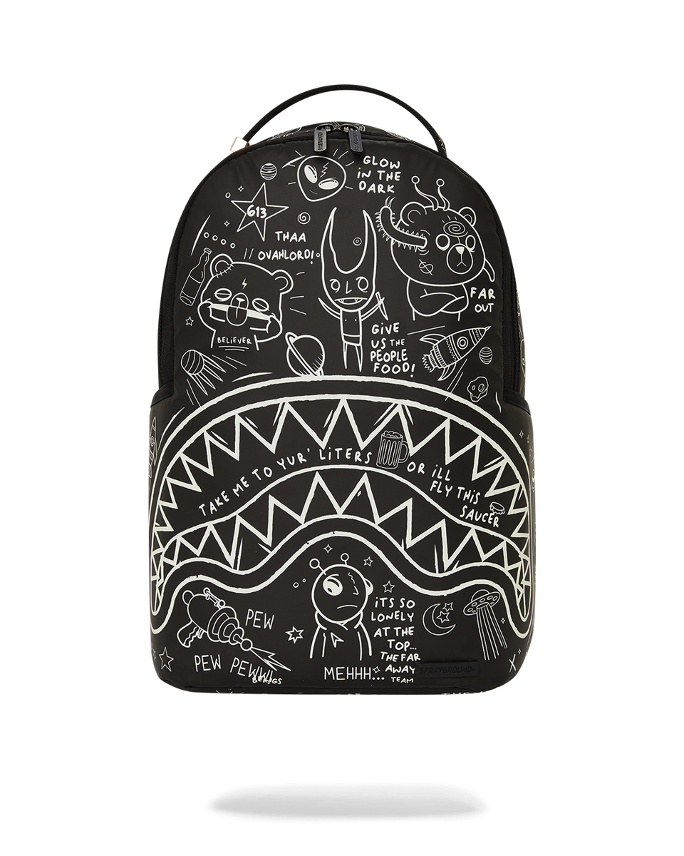 GLOW IN DARK INTERGALACTIC DOODLES DLXS BACKPACK-Sprayground-Zaini-Vittorio Citro Boutique