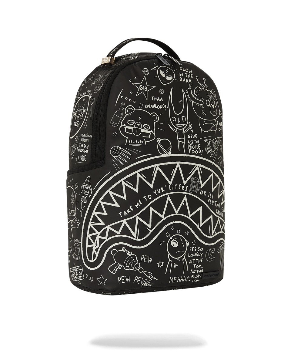 GLOW IN DARK INTERGALACTIC DOODLES DLXS BACKPACK-Sprayground-Zaini-Vittorio Citro Boutique