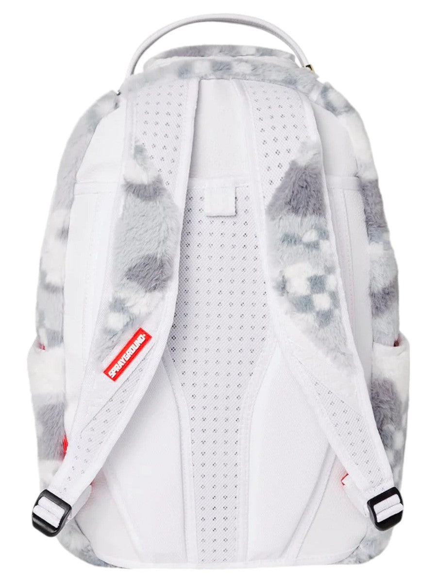 Zaino in pelliccia bianca 3AM DLXSF-Sprayground-Zaini-Vittorio Citro Boutique