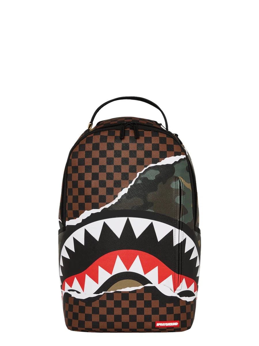 Zaino Sprayground Tear It Up Camo Backpack Marrone-Sprayground-Zaini-Vittorio Citro Boutique