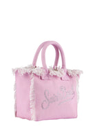 Borsa Colette in Tela di Cotone Rosa con Strass-Mc2 Saint Barth-Borse a mano-Vittorio Citro Boutique