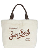 Borsa a mano furry bianca Colette morbida con tracolla-Mc2 Saint Barth-Borse a mano-Vittorio Citro Boutique