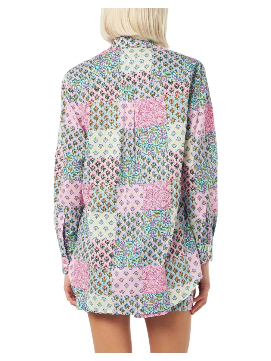 Camicia over Brigitte in cotone con stampa fiori-Mc2 Saint Barth-Camicie-Vittorio Citro Boutique