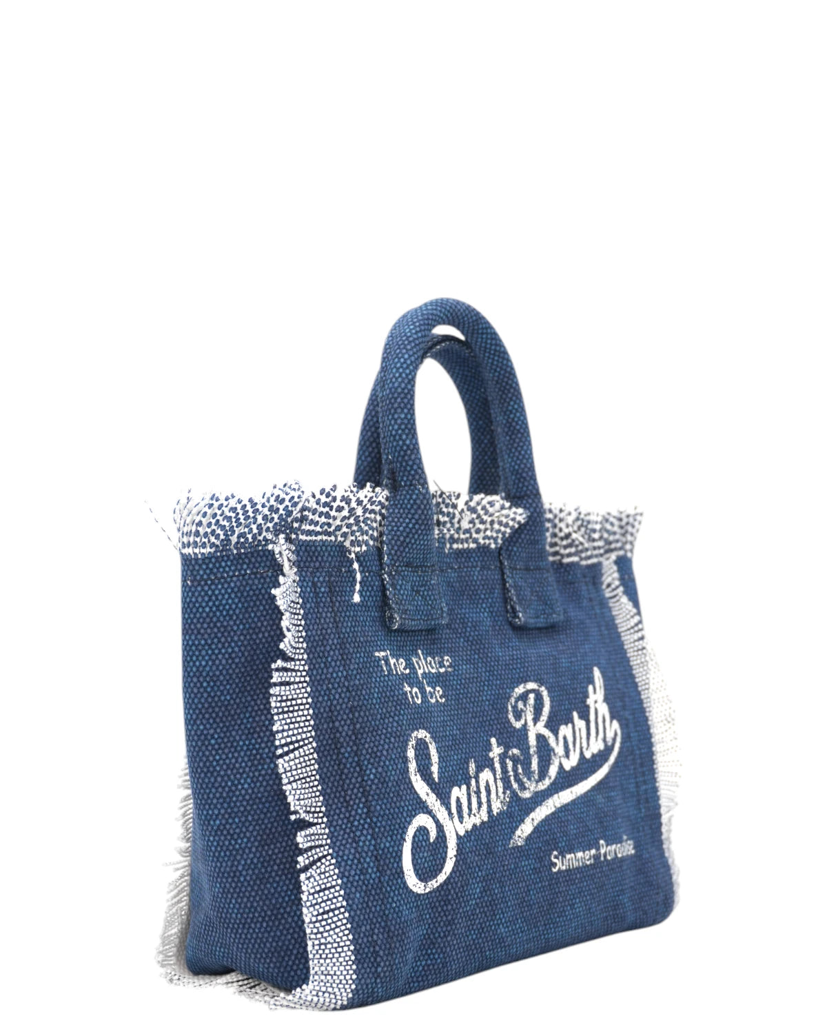 Borsa Mini Vanity in Tela di Cotone Blu Jeans-Mc2 Saint Barth-Borse a mano-Vittorio Citro Boutique