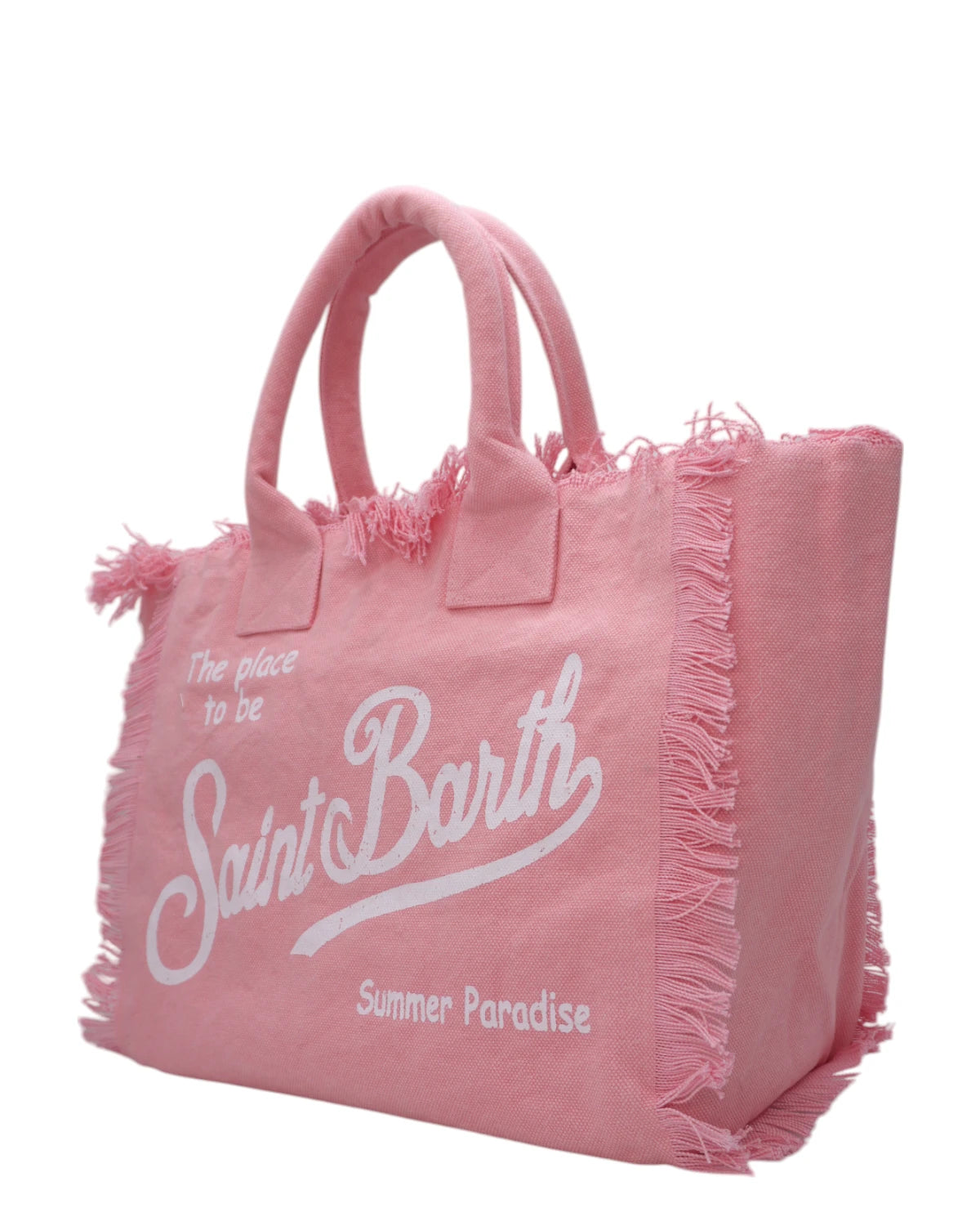 Borsa Tote Vanity in Tela di Cotone Rosa-Mc2 Saint Barth-Borse a mano-Vittorio Citro Boutique