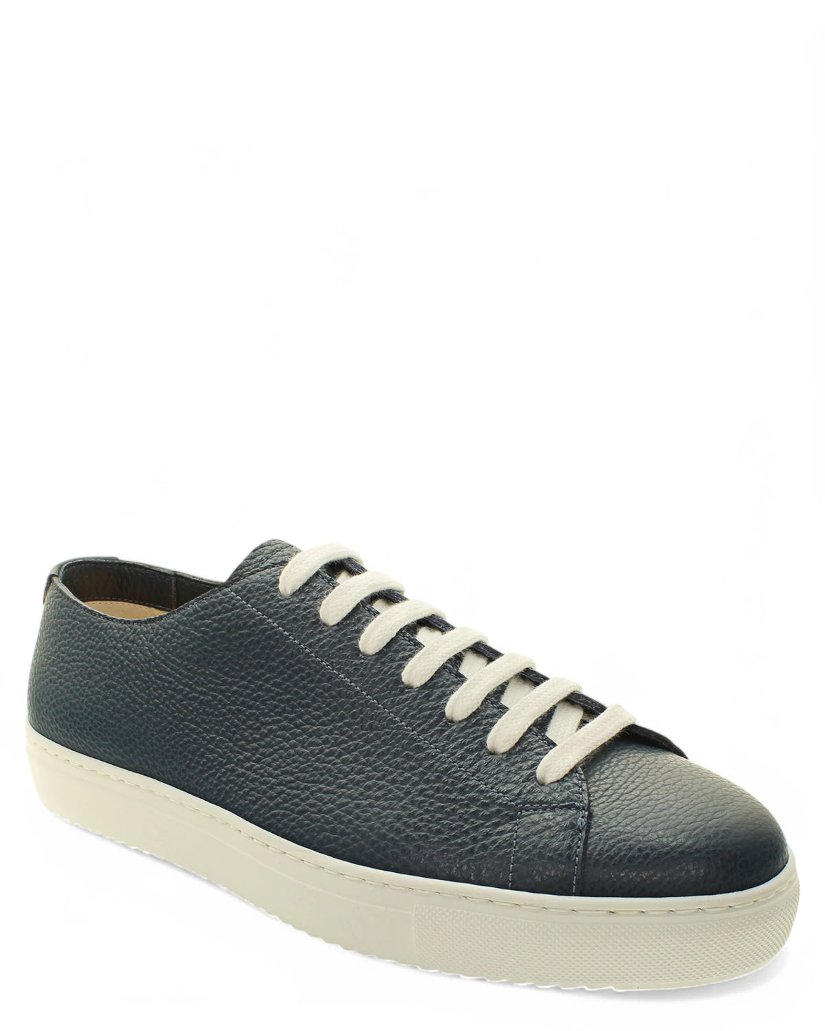 Sneaker in Pelle Bottalata Bianca con Soletta Memory Foam-Sneakers-Doucal'S-Vittorio Citro Boutique