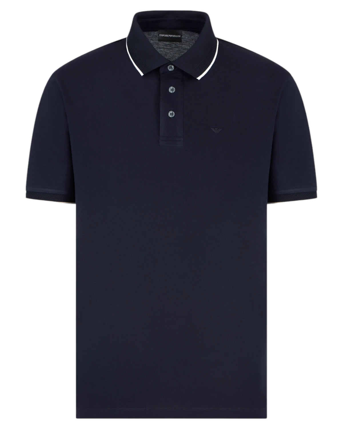 Polo in Piquet Stretch con Ricamo Micro Eagle-Emporio Armani-Polo-Vittorio Citro Boutique