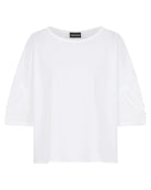 Blusa in Popeline di Cotone con Maniche Torchon-Emporio Armani-Camicie-Vittorio Citro Boutique