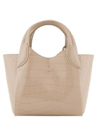 Shopper Piccola con Finish Stampa Cocco e Charm Logo-Emporio Armani-Borse a mano-Vittorio Citro Boutique