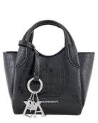 Shopper Piccola con Finish Stampa Cocco e Charm Logo-Borse a mano-Emporio Armani-Vittorio Citro Boutique