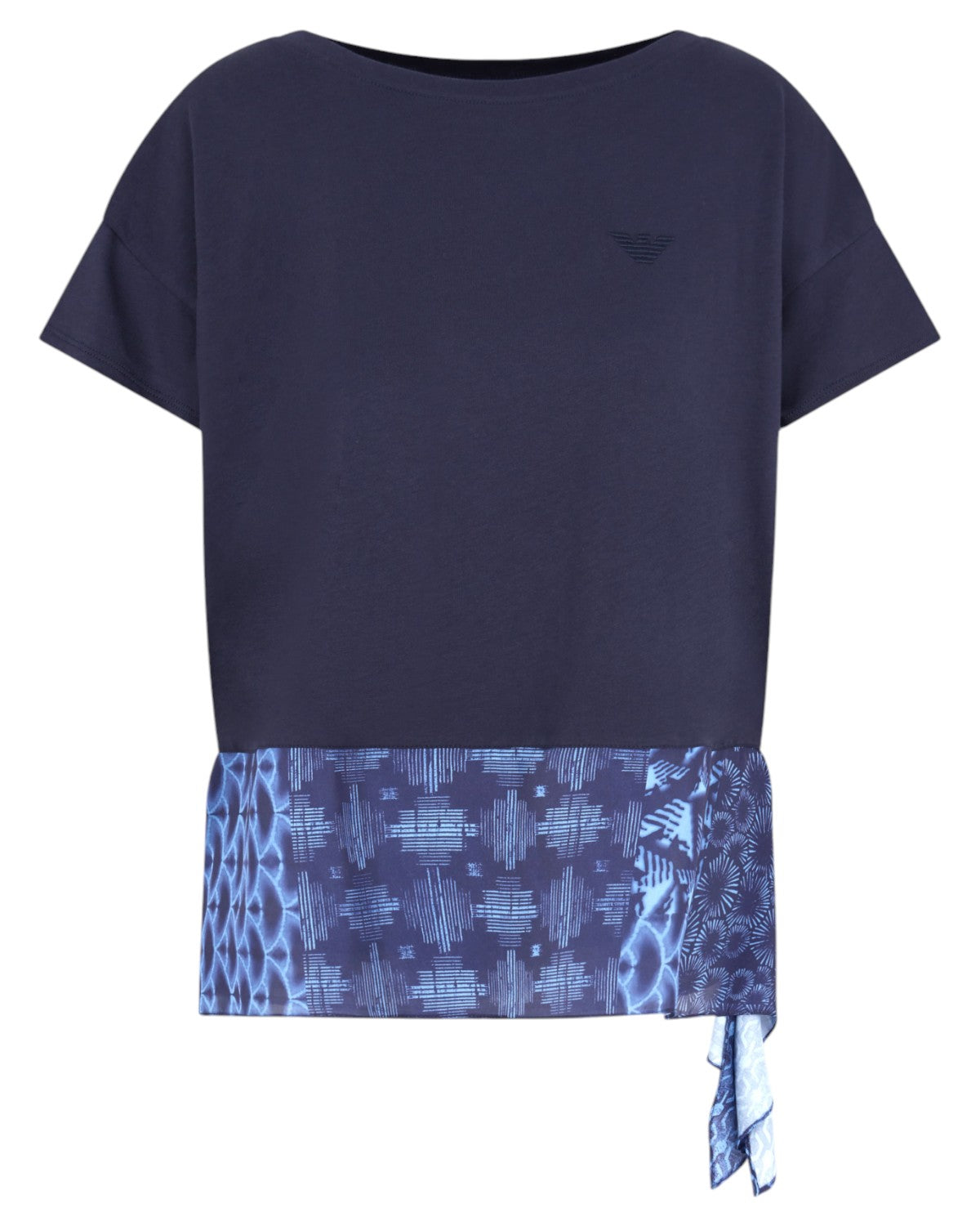 T-shirt con Nodo in Jersey di Cotone-Emporio Armani-T-shirt-Vittorio Citro Boutique