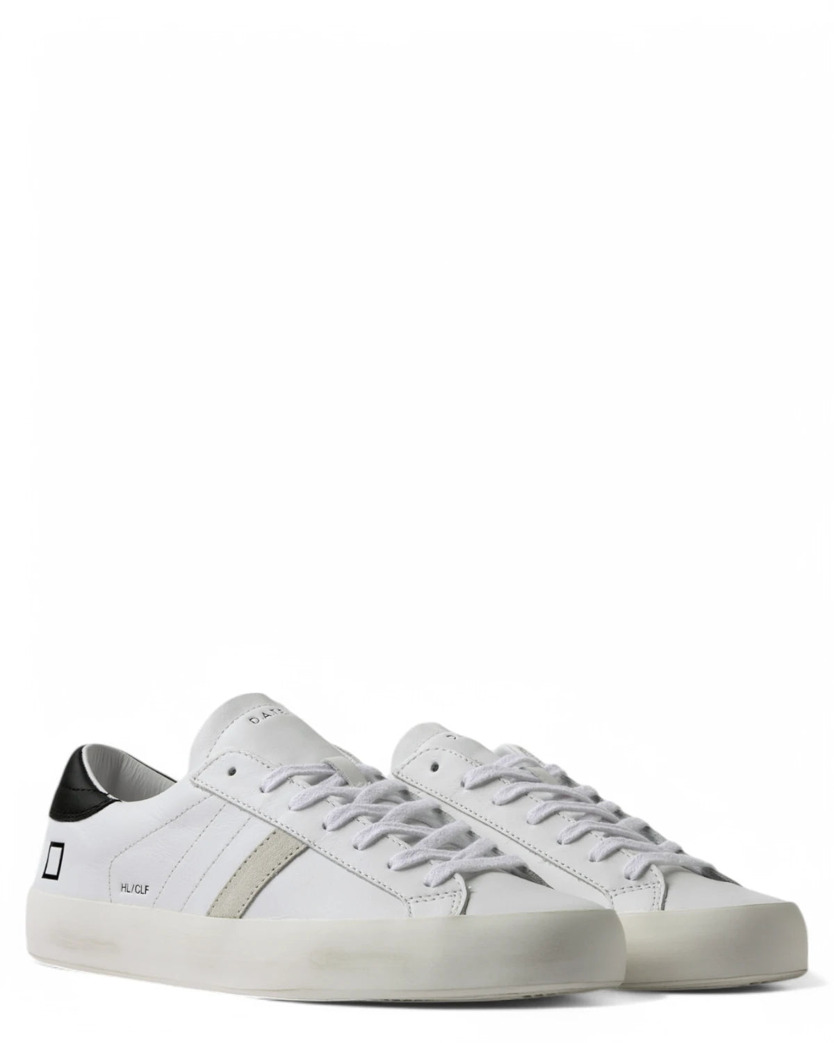 Sneakers Hill Low Calf White-Black-Sneakers-D.A.T.E.-Vittorio Citro Boutique