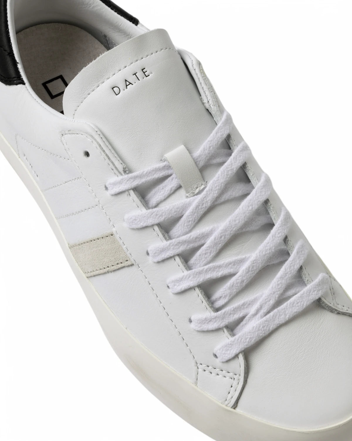 Sneakers Hill Low Calf White-Black-Sneakers-D.A.T.E.-Vittorio Citro Boutique