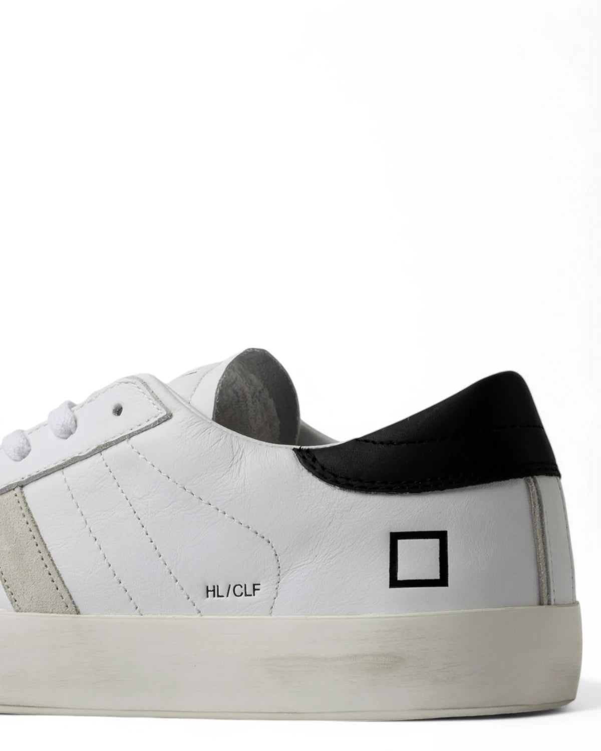 Sneakers Hill Low Calf White-Black-D.A.T.E.-Sneakers-Vittorio Citro Boutique