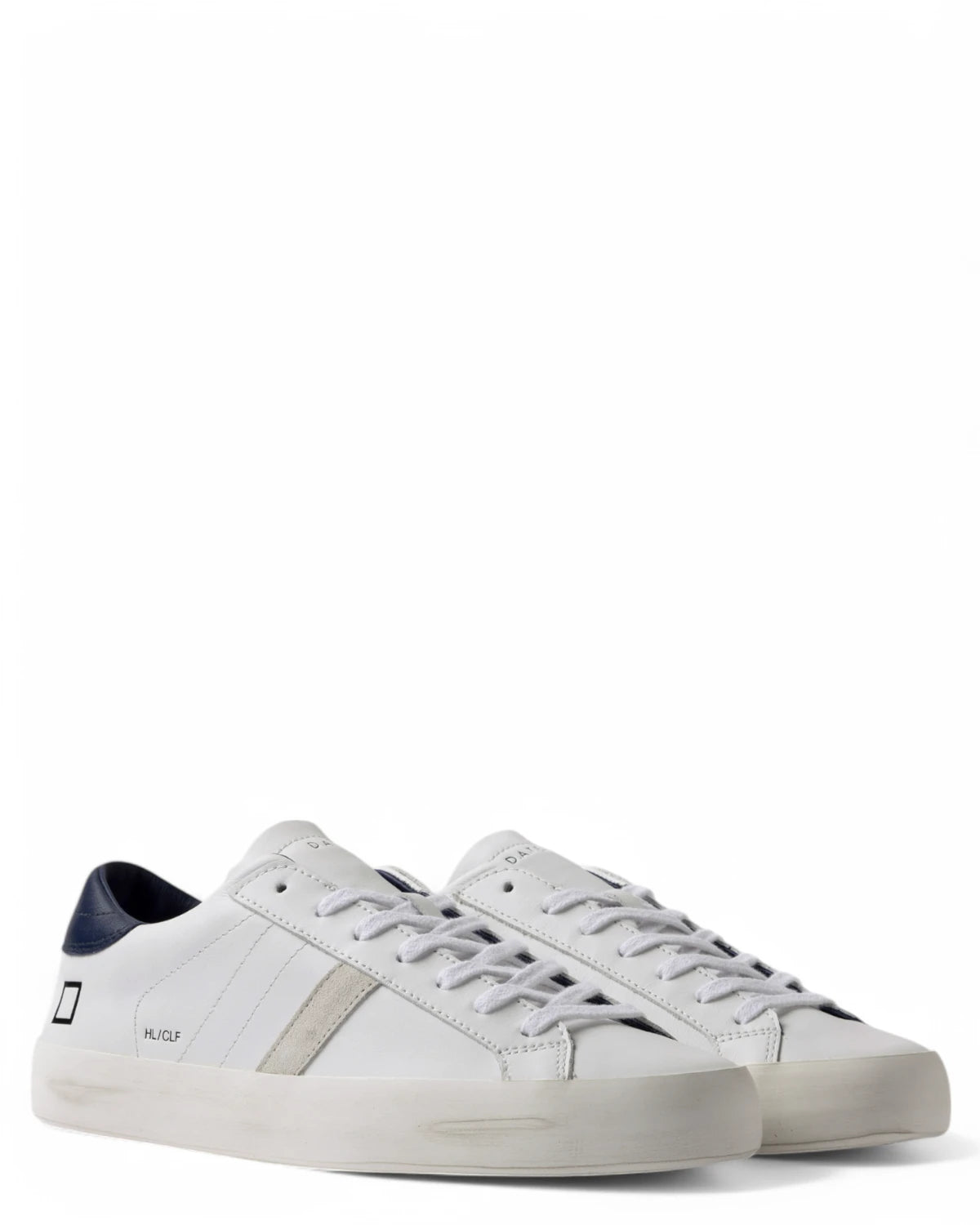 Sneakers Hill Low Calf White-Blue-Sneakers-D.A.T.E.-Vittorio Citro Boutique