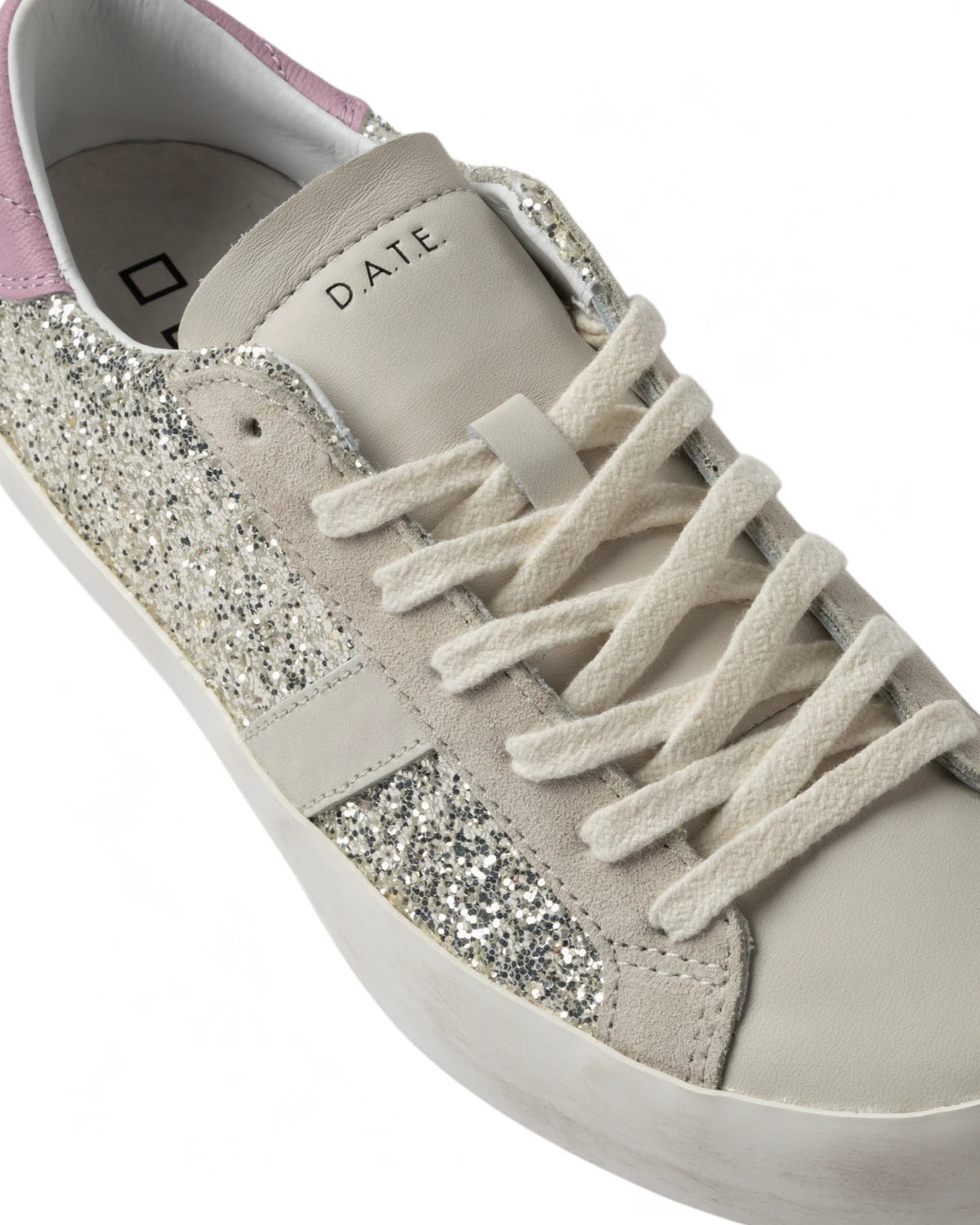 Sneakers Hill Low Glitter Platinum-D.A.T.E.-Sneakers-Vittorio Citro Boutique