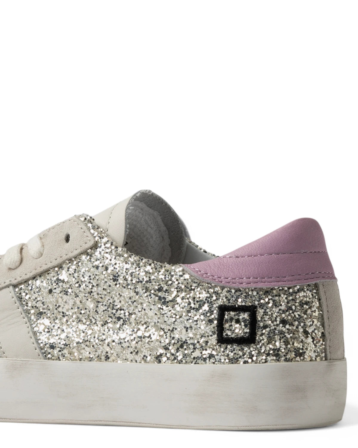 Sneakers Hill Low Glitter Platinum-D.A.T.E.-Sneakers-Vittorio Citro Boutique